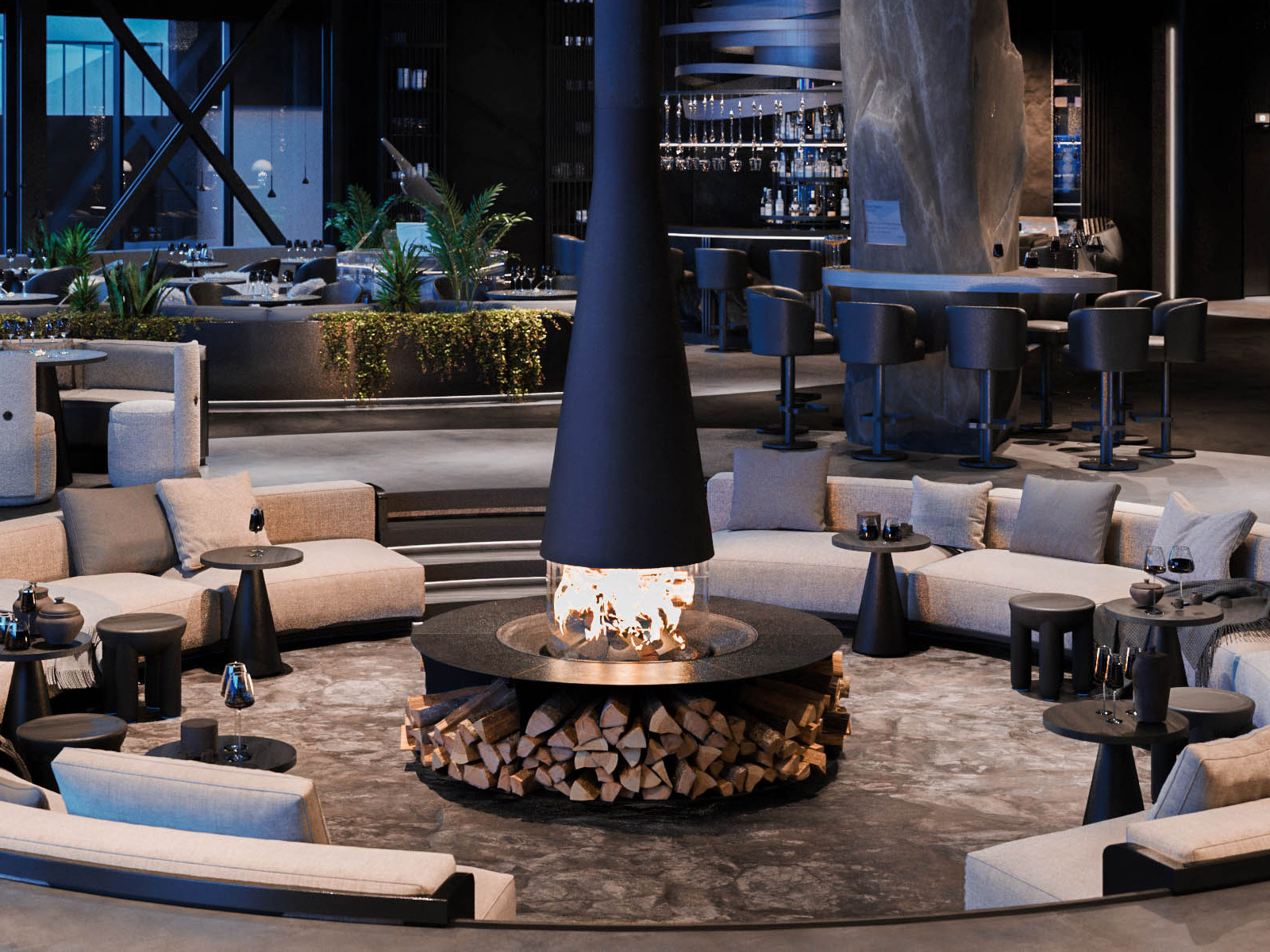 Lobby-Bar Hotel Peștera Wellness&Spa - Grosu Art Studio1